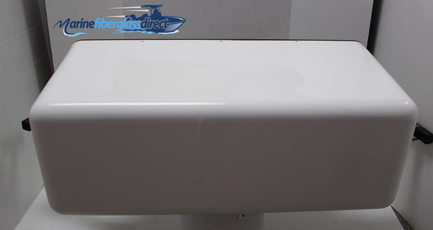 C&M Marine - 24" T-Top Fiberglass Electronics Box (White) for Center Console Boats