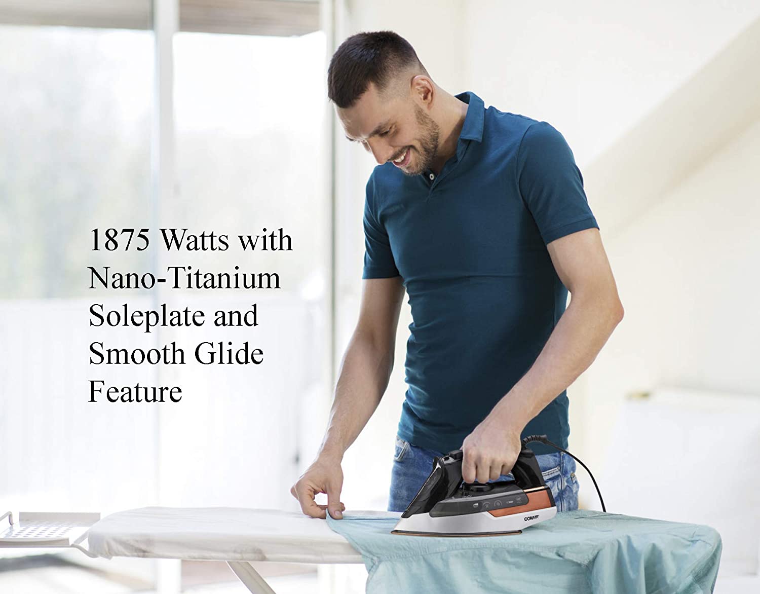 Conair Extreme Steam Pro Steam Clothing Iron, 1875-Watts with Nano Titanium Soleplate