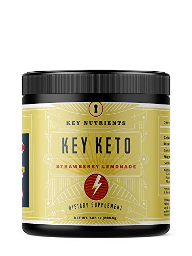Key Keto Exogenous Ketone Supplement - Strawberry Lemonade (15 Servings) for Instant Ketosis & Energy Boost