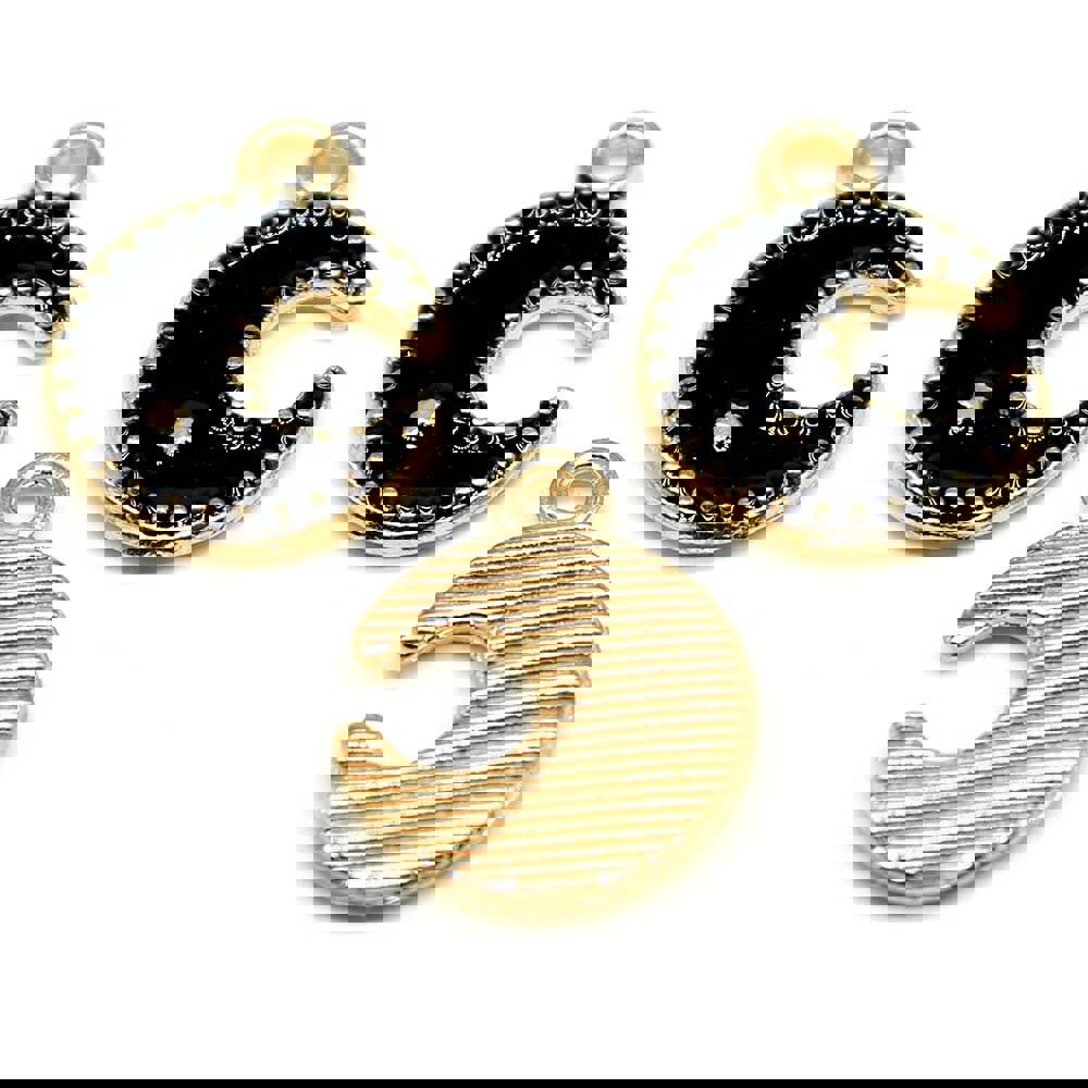 10pcs 13x17mm Moon Stars Charms KC Gold Plated for DIY Jewelry Making