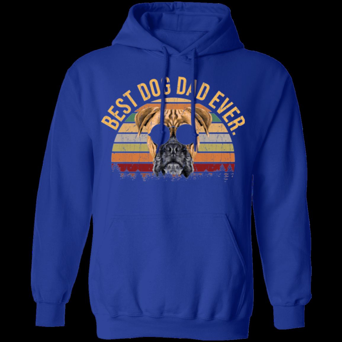 BEST DOG DAD EVER Pullover Hoodie - 8 oz Unisex Hoodie with Digital Print