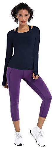 BUBBLELIME Women's Workout Tops - Soft Modal Athletic Shirts with Open Back for Yoga & Running