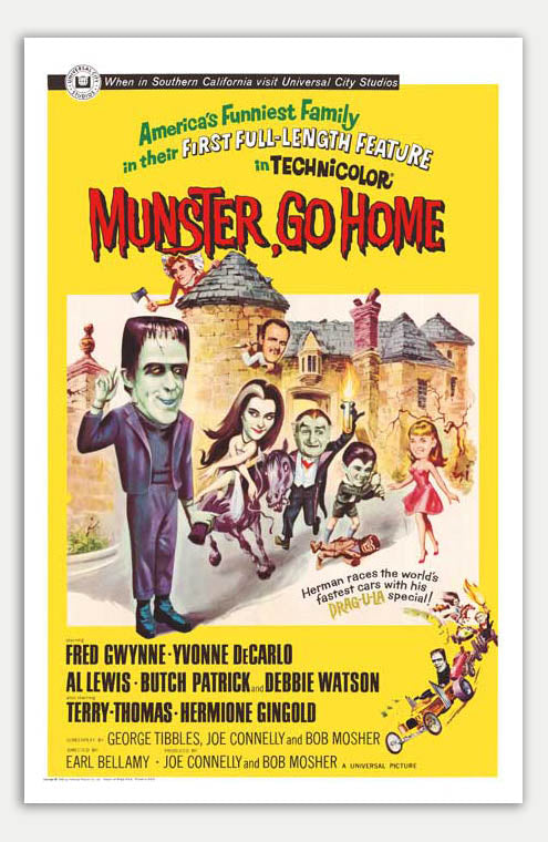 Munster Go Home - 11 x 17 Movie Poster (1966 Reprint, Comedy & Family)