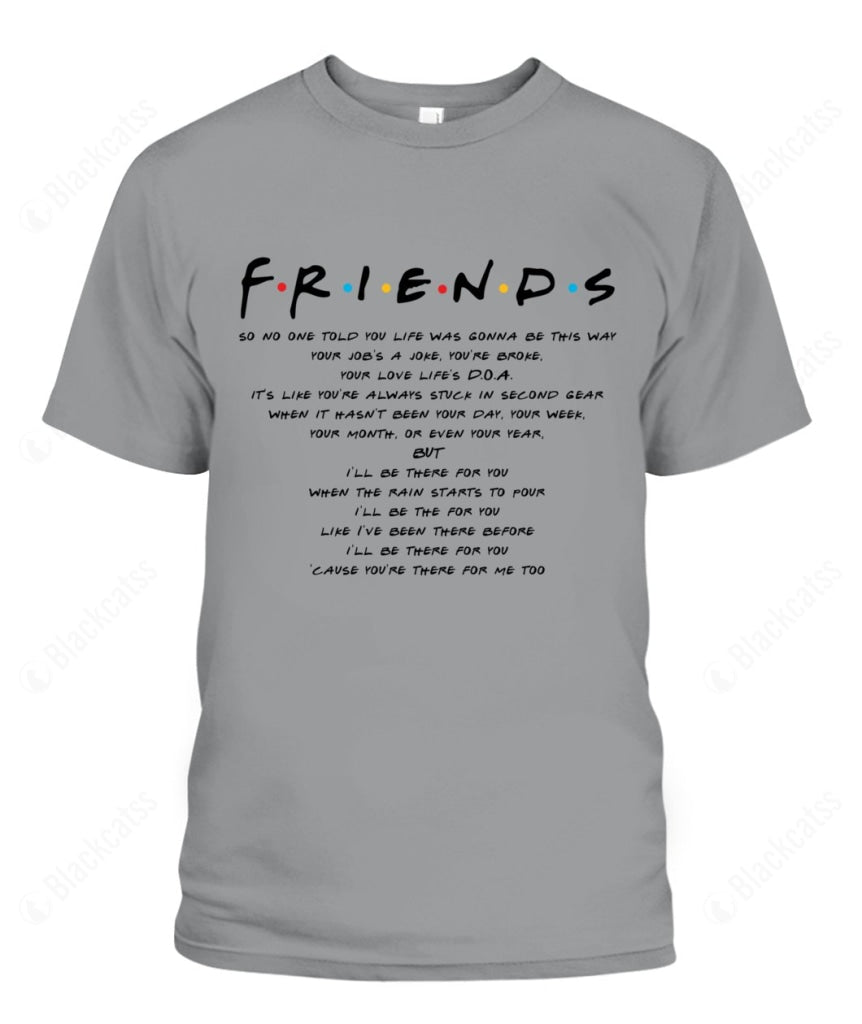 Friends Intro Song Lyrics Custom Graphic Apparel