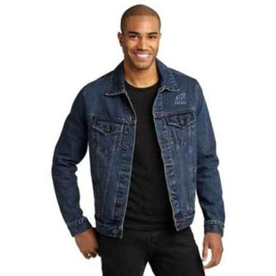 Modern Fit Denim Jacket with Bronze Buttons