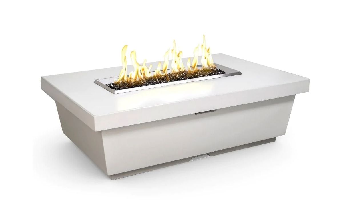American Fyre Designs Contempo 52-Inch Concrete Rectangular Gas Fire Pit Table