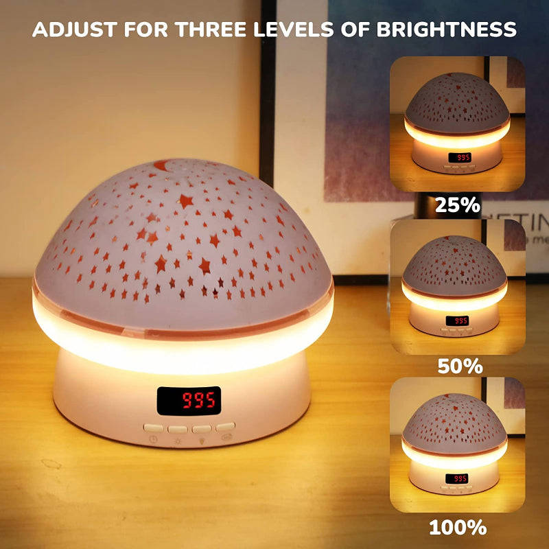 Timer Rotation Star Night Light Projector for Kids, 16 Colors, Auto Shut-off