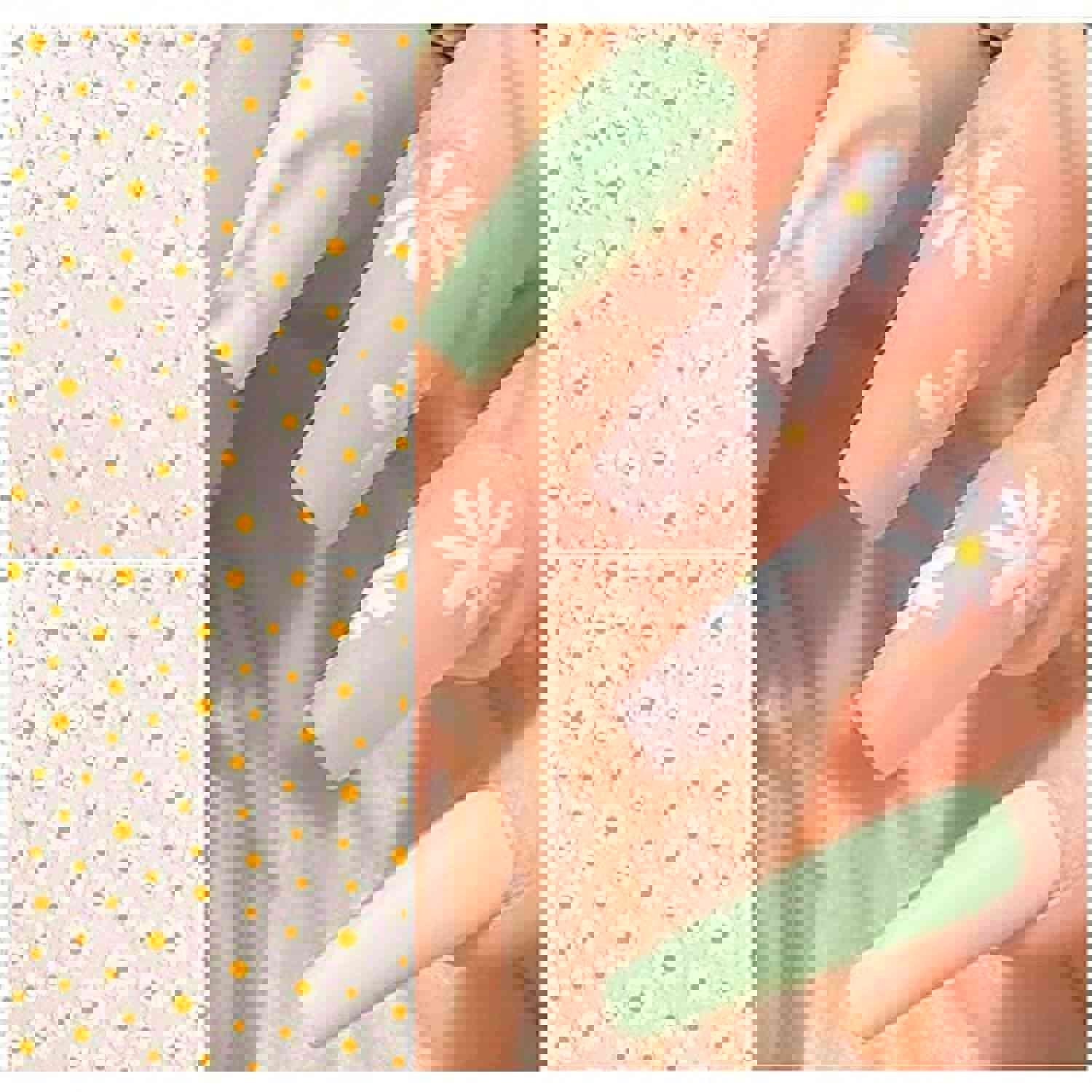 8 Sheets 3D Elegant Daisy and Sunflower Nail Stickers for DIY Manicure