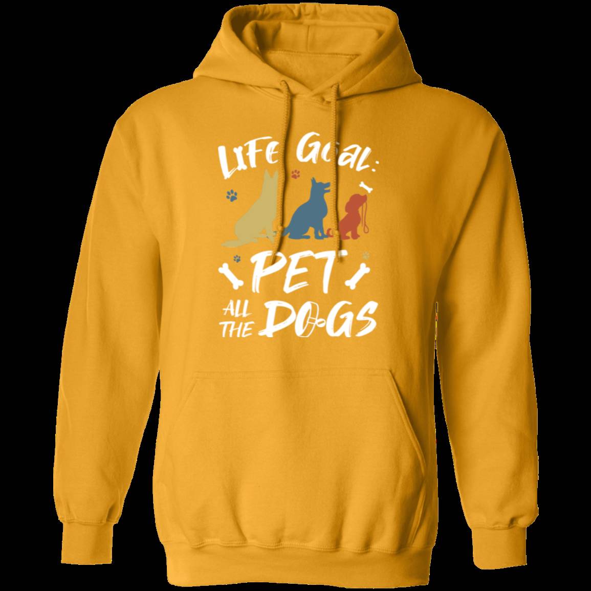 PET ALL THE DOGS LADIES Pullover Hoodie 8 oz