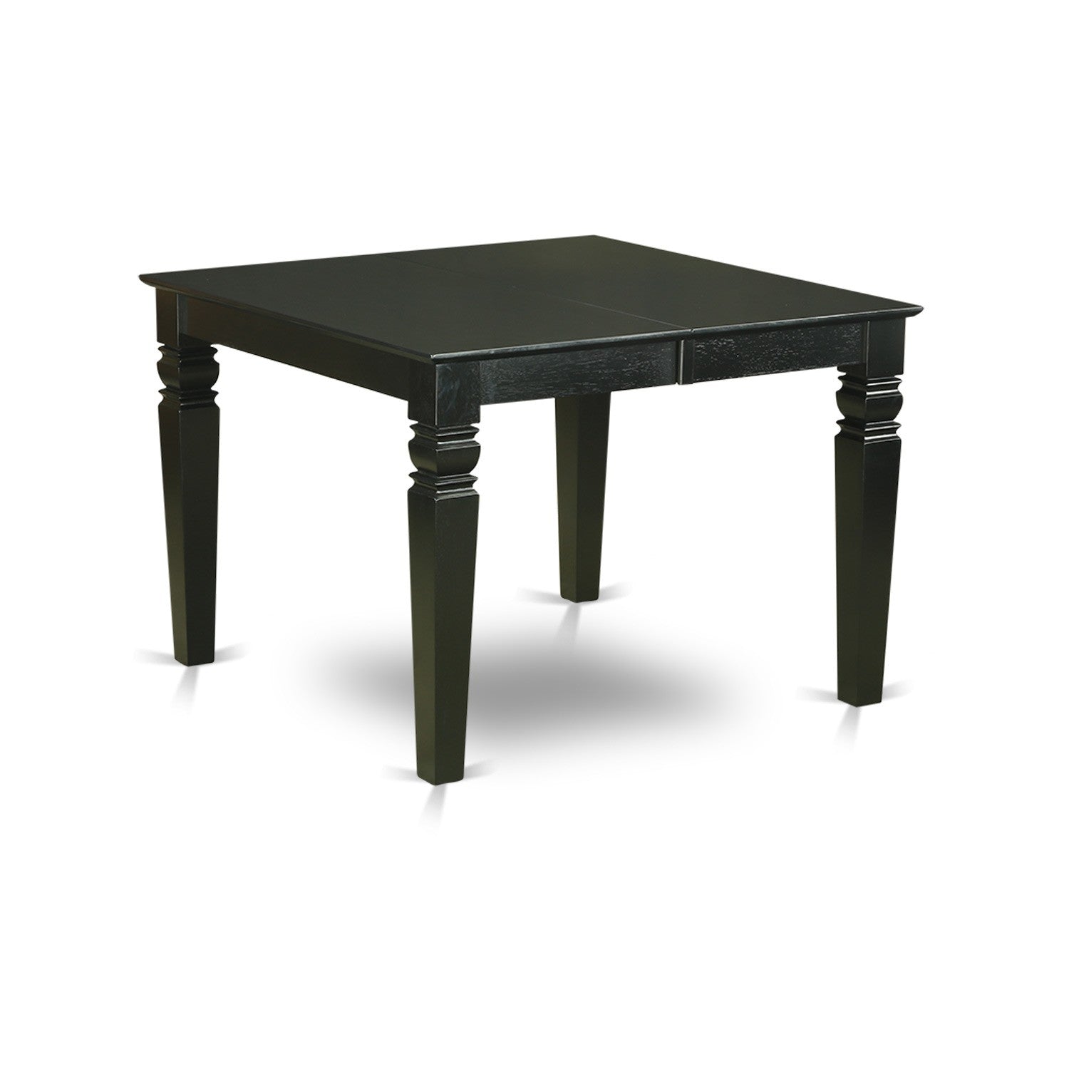 East West Furniture WENO6D-BLK-W 6-Piece Kitchen Table & Chairs Set with Butterfly Leaf