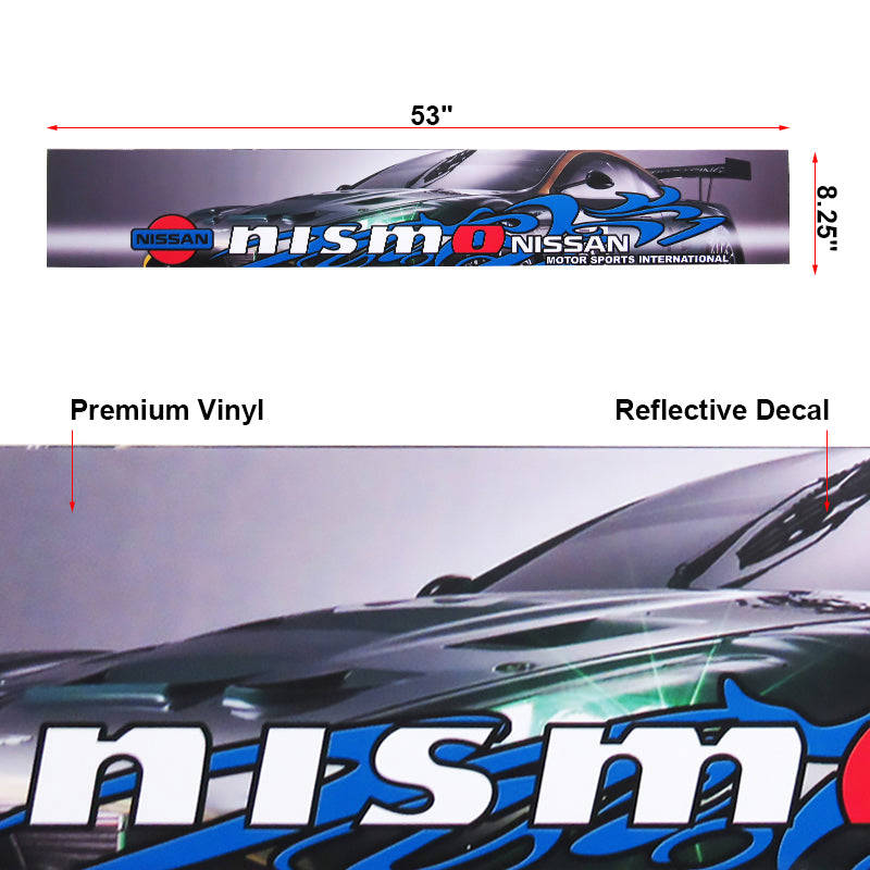 Premium Reflective Windshield Banner Decal Sticker for NISSAN NISMO GT-R 350Z 370Z