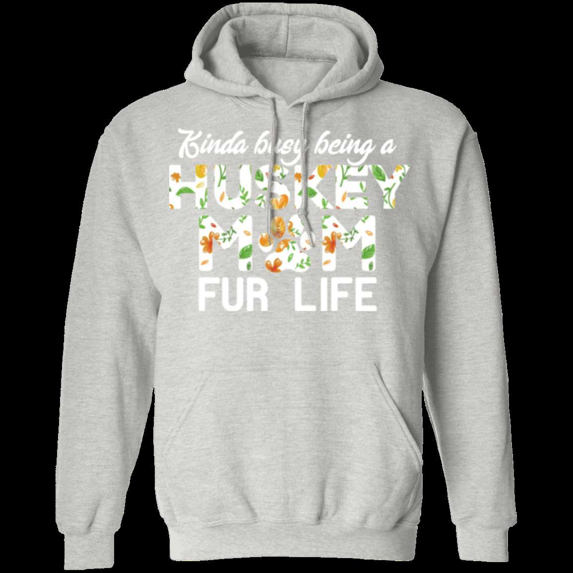 HUSKY MOM FUR LIFE LADIES Pullover Hoodie 8 oz