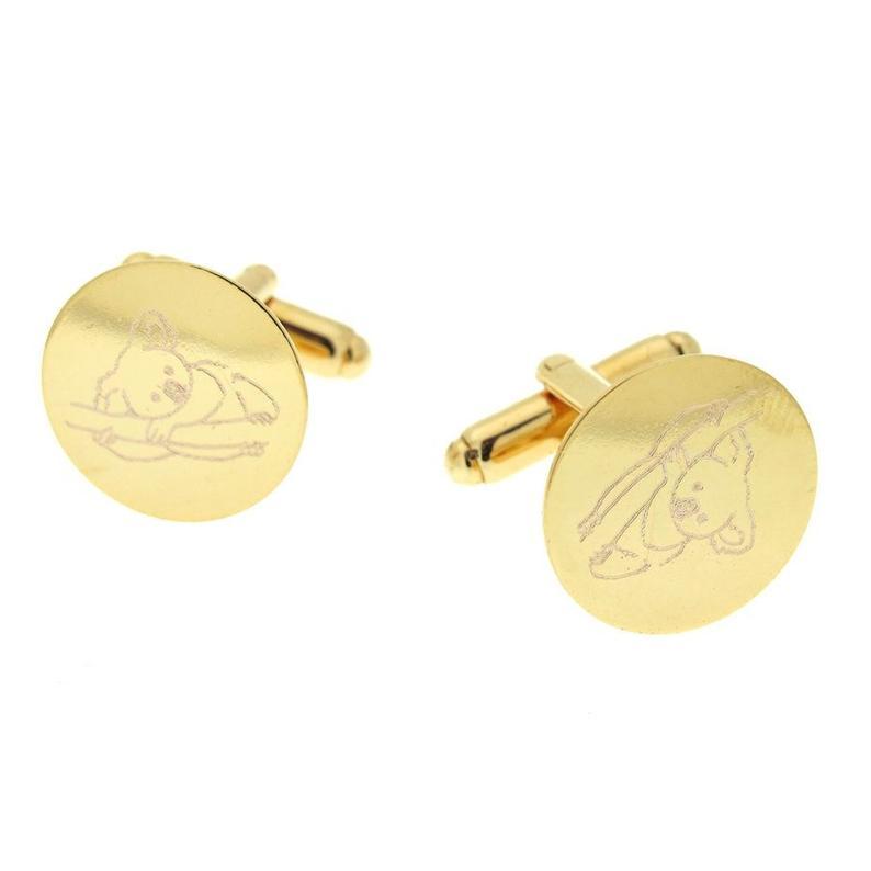 Personalized Gold Cuff Links - Elegant Groomsmen Gift