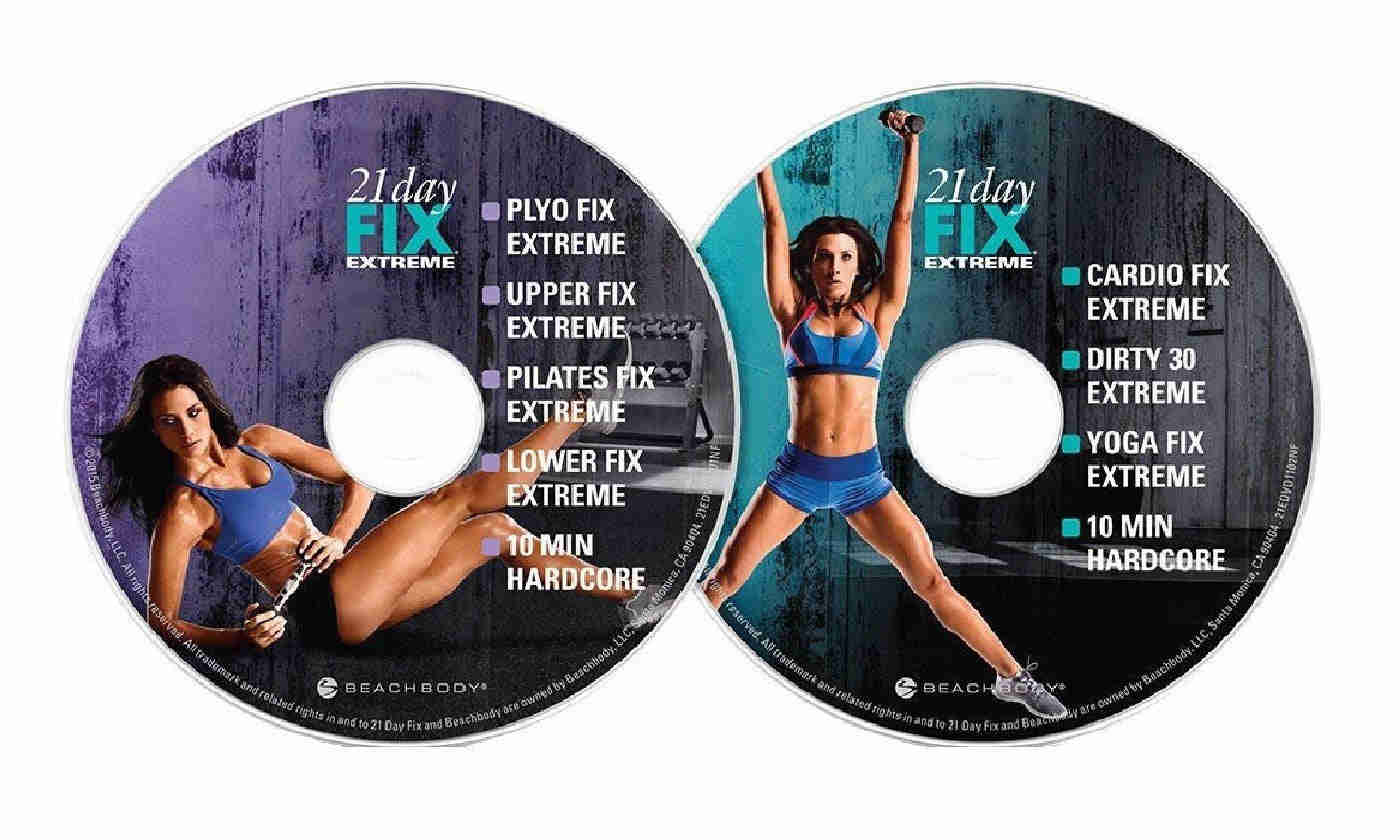 21 Day Fix Extreme Workout Program Deluxe Kit Complete Fitness 4 DVD Set