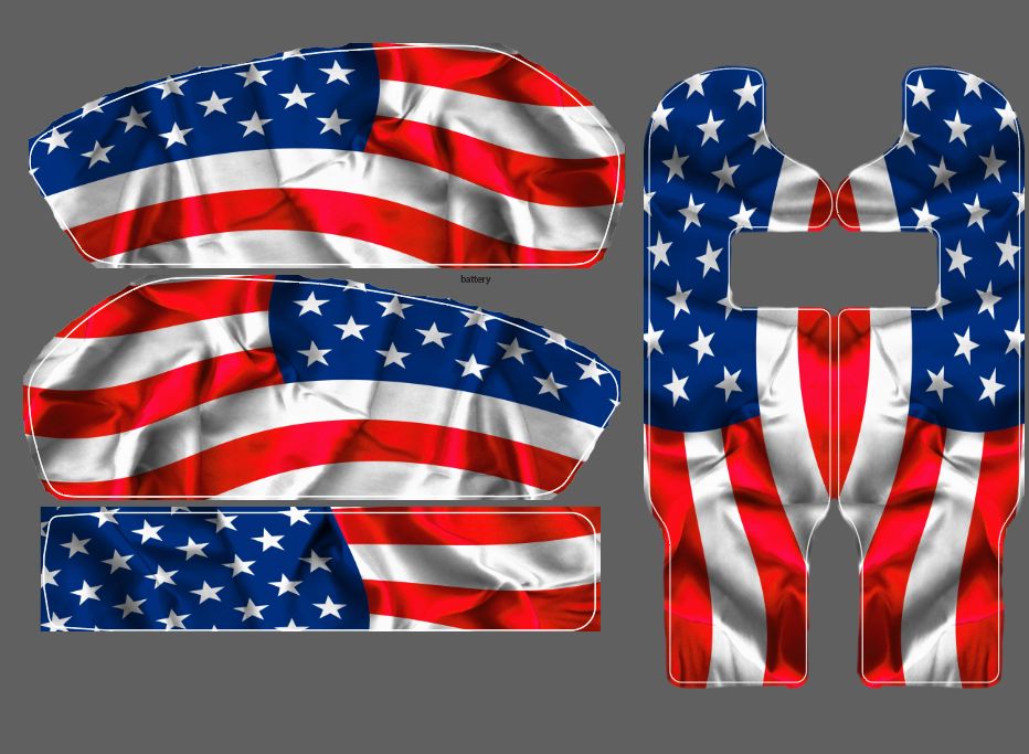 MERICA Decal Kit for Super 73 RX / R / S2 Adventure - American Flag Design