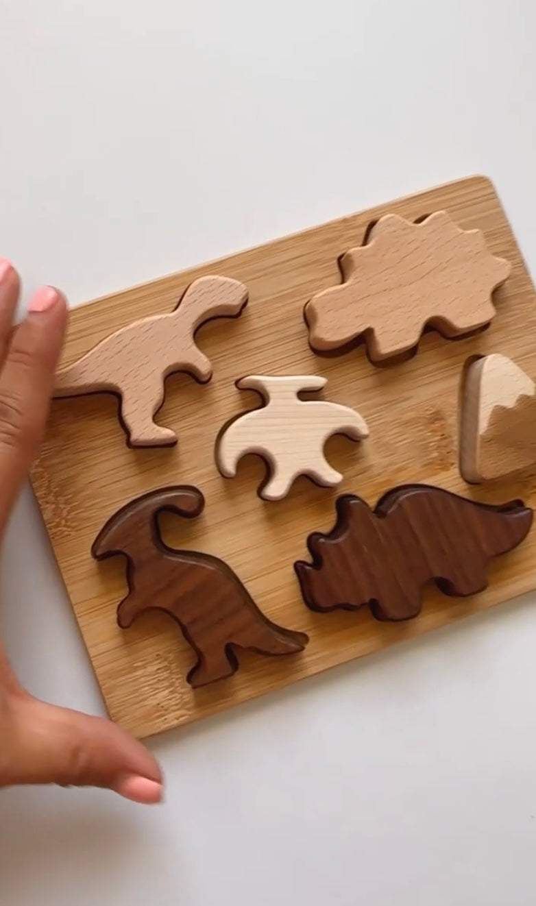 Dino Wooden Puzzle - Faith-Based Educational Toy