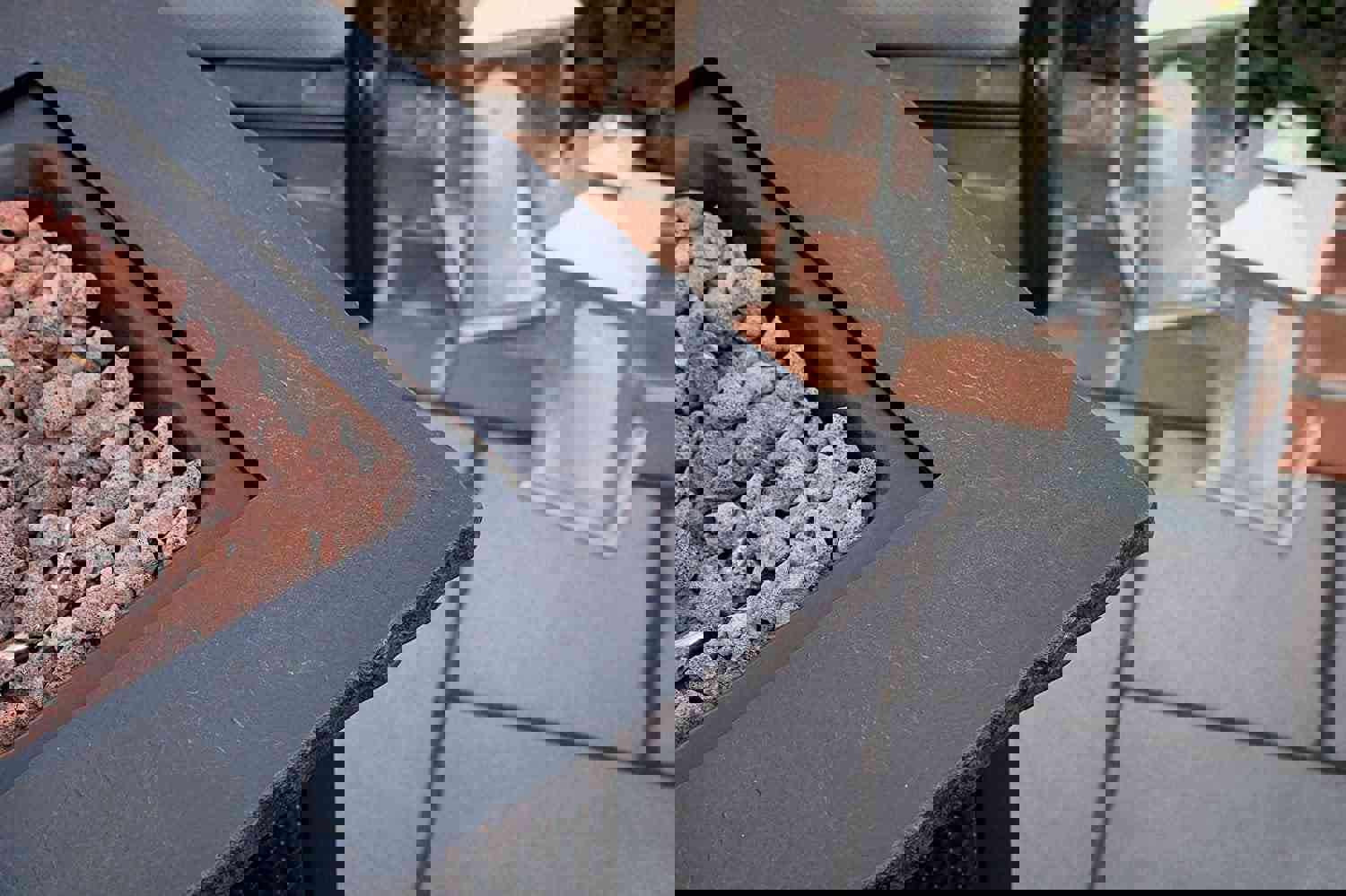 Endless Summer 30 In. Outdoor Propane Gas Lava Rock Top Fire Pit