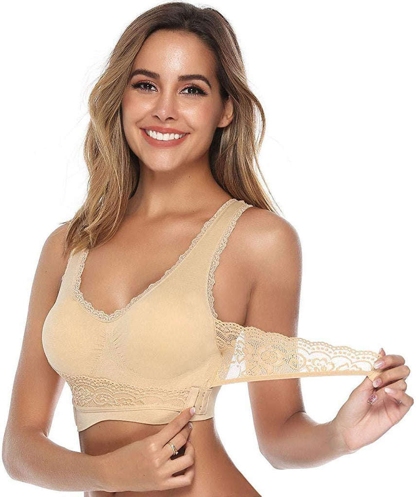 BETTYBRA® Comfy Corset Adjustable Bra with Front Cross Side Buckle and Lace - Buy One Get Two Free