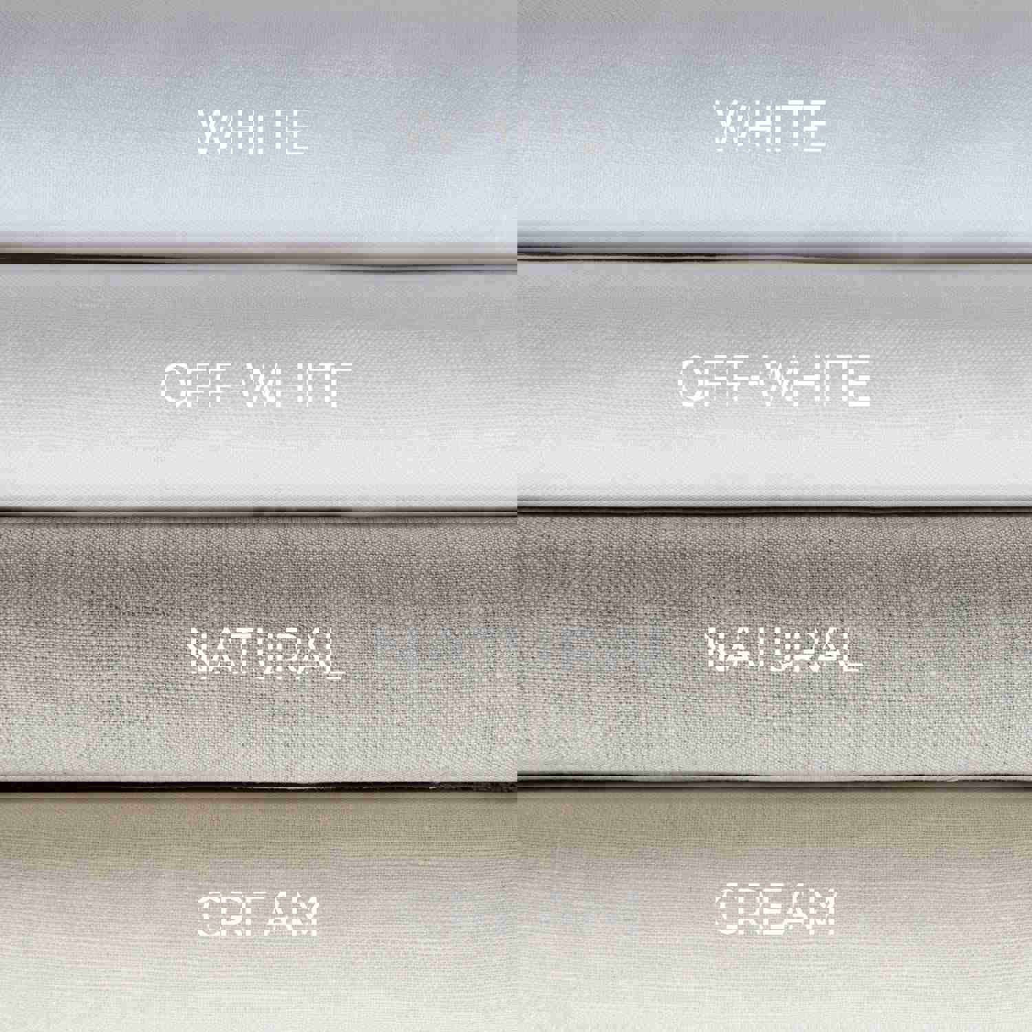 Linen Curtain Panel for Ceiling Track - Unlined, White, Natural, Grey