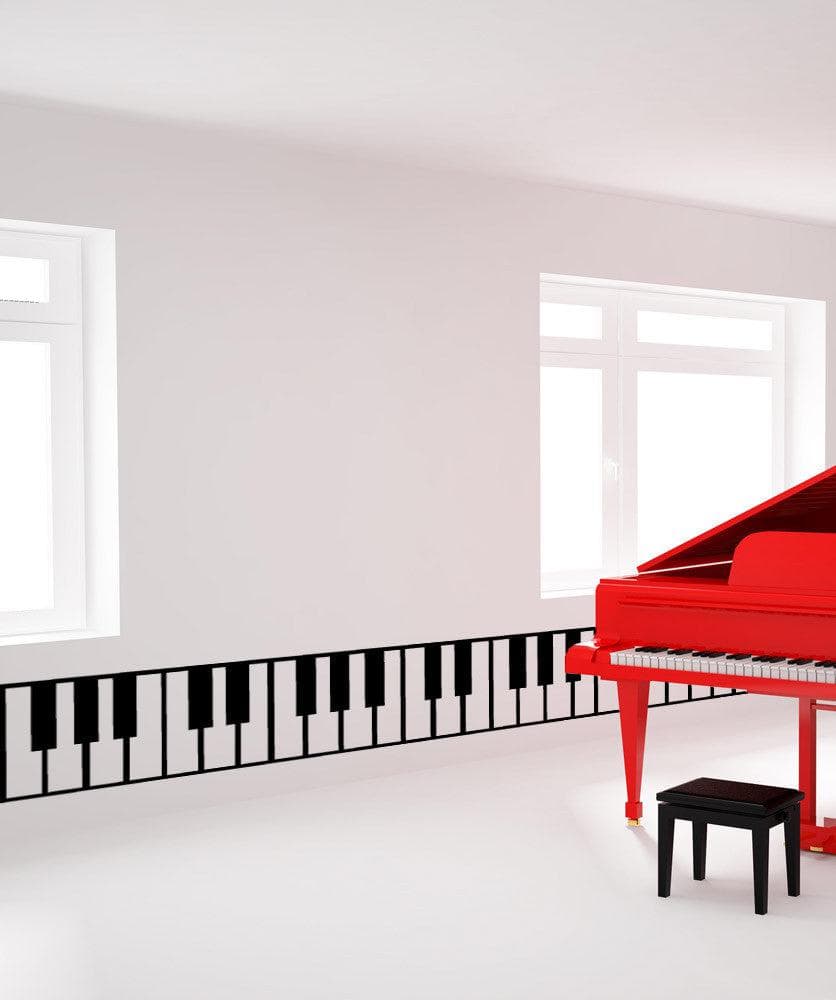 Piano Keys Die-Cut Wall Decal Sticker - Musical Instrument Decor