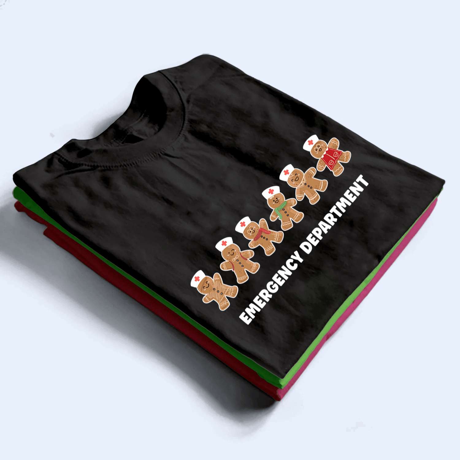 Gingerbread Nurse Squad - Personalized Custom T-Shirt for Healthcare Professionals