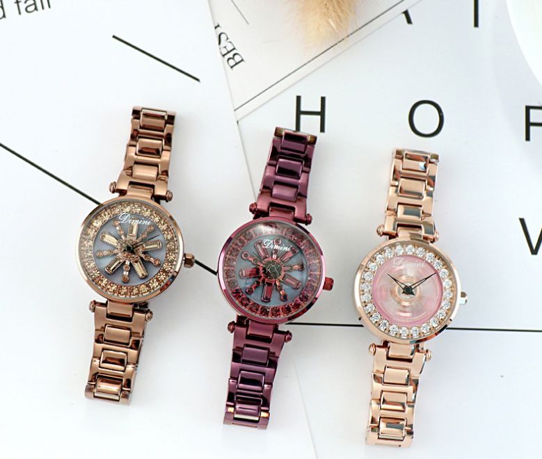 Fashion Trend Women's Rhinestone Steel Belt Watch