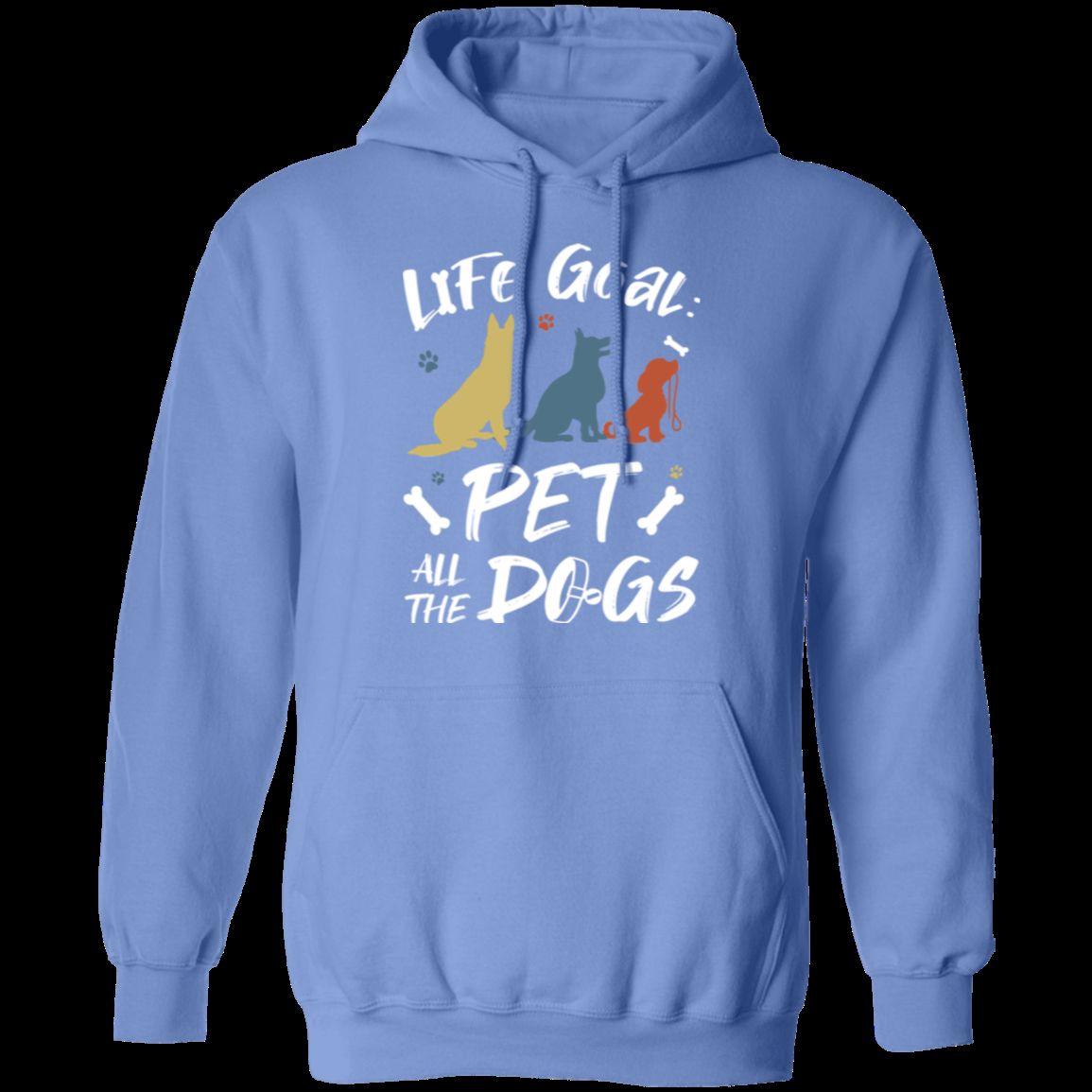 PET ALL THE DOGS LADIES Pullover Hoodie 8 oz