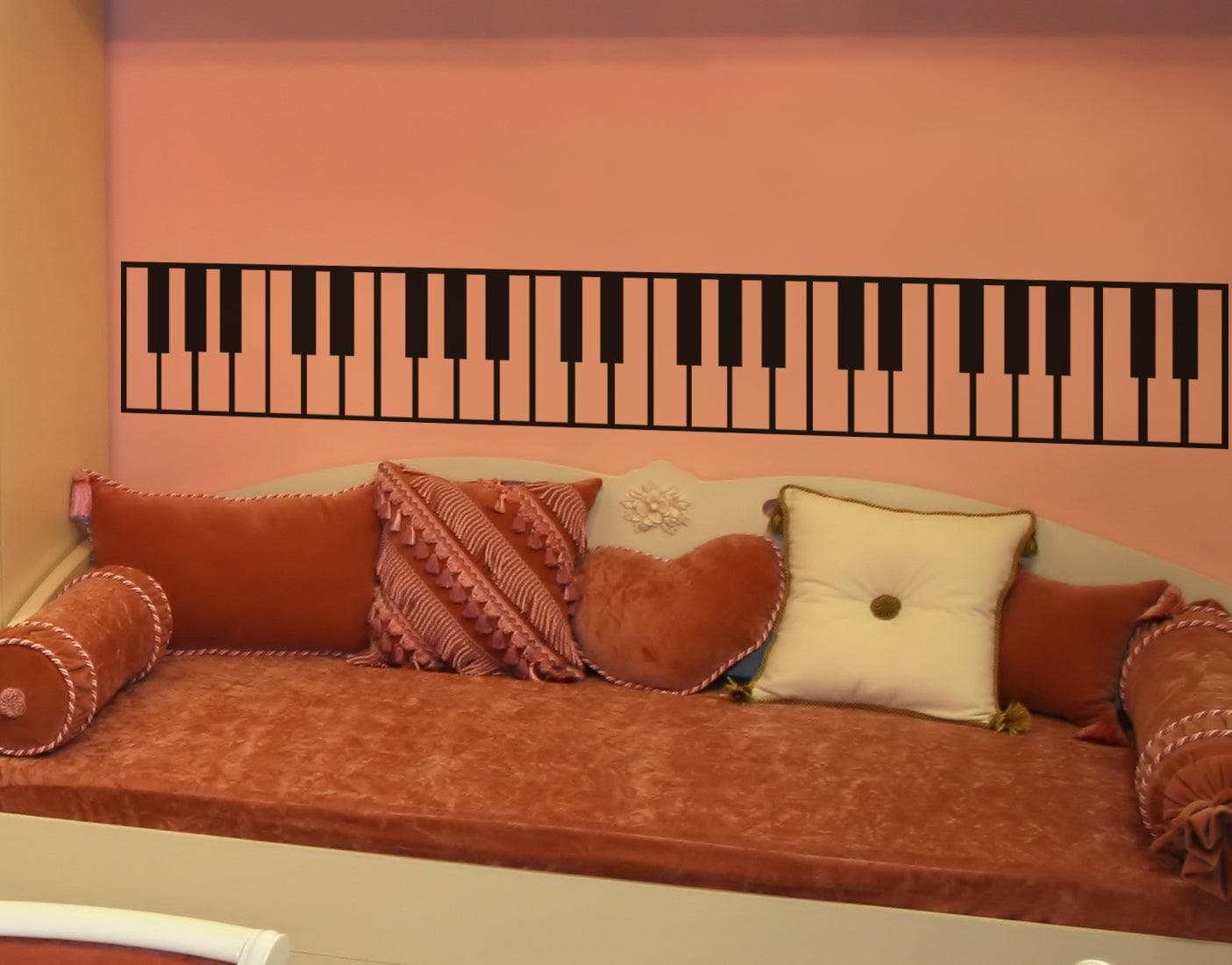 Piano Keys Die-Cut Wall Decal Sticker - Musical Instrument Decor