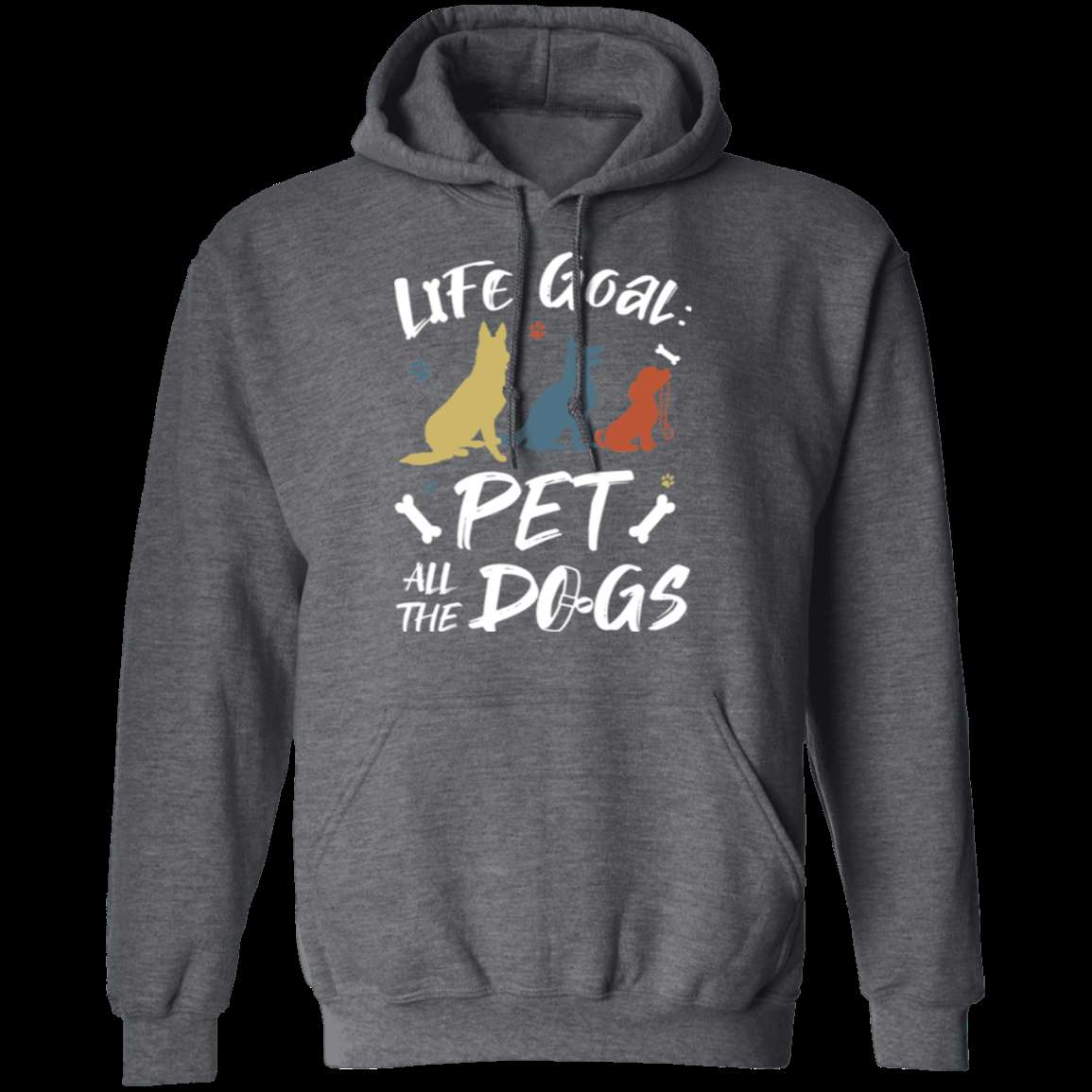 PET ALL THE DOGS LADIES Pullover Hoodie 8 oz