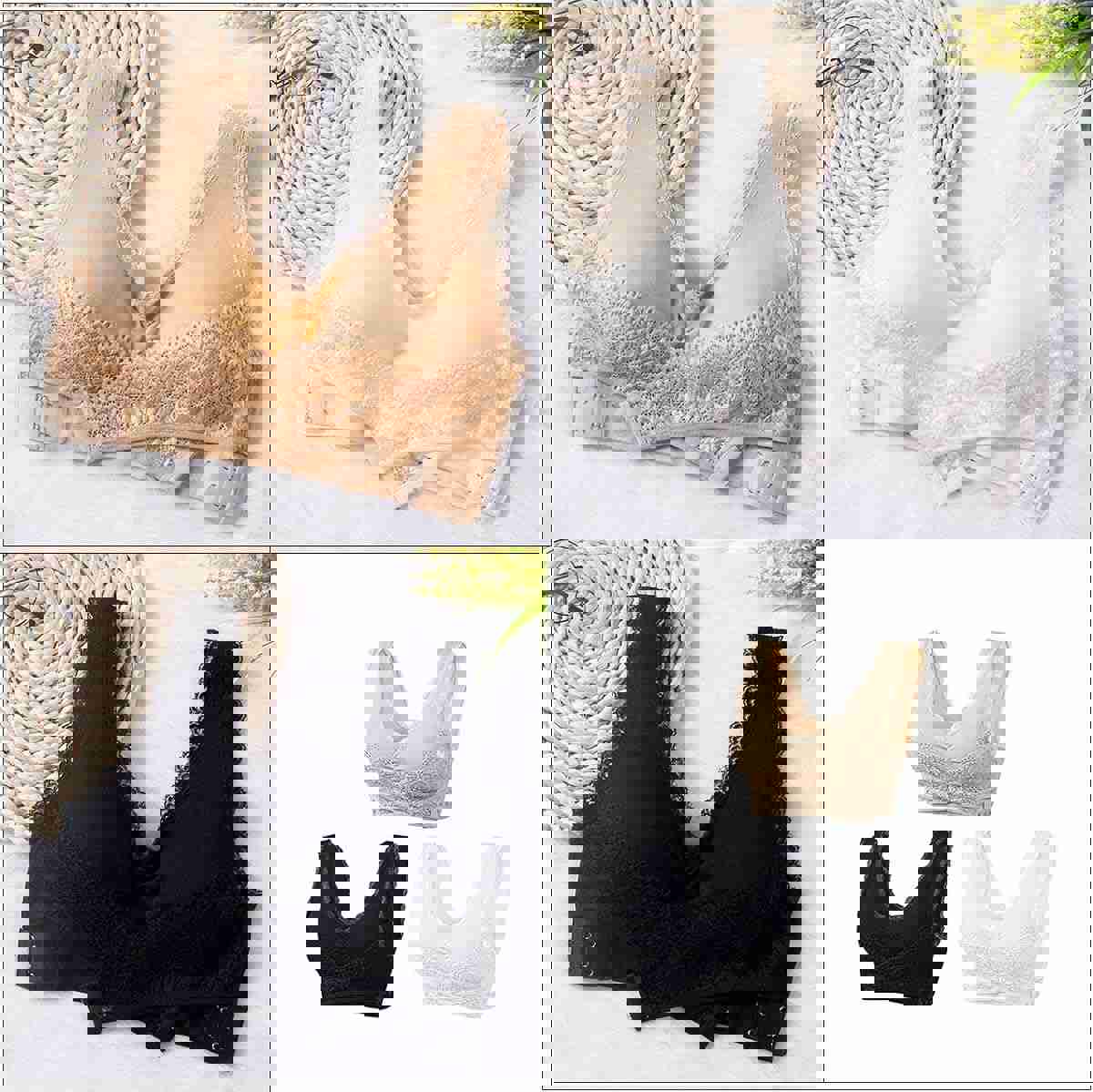 BETTYBRA® Comfy Corset Adjustable Bra with Front Cross Side Buckle and Lace - Buy One Get Two Free