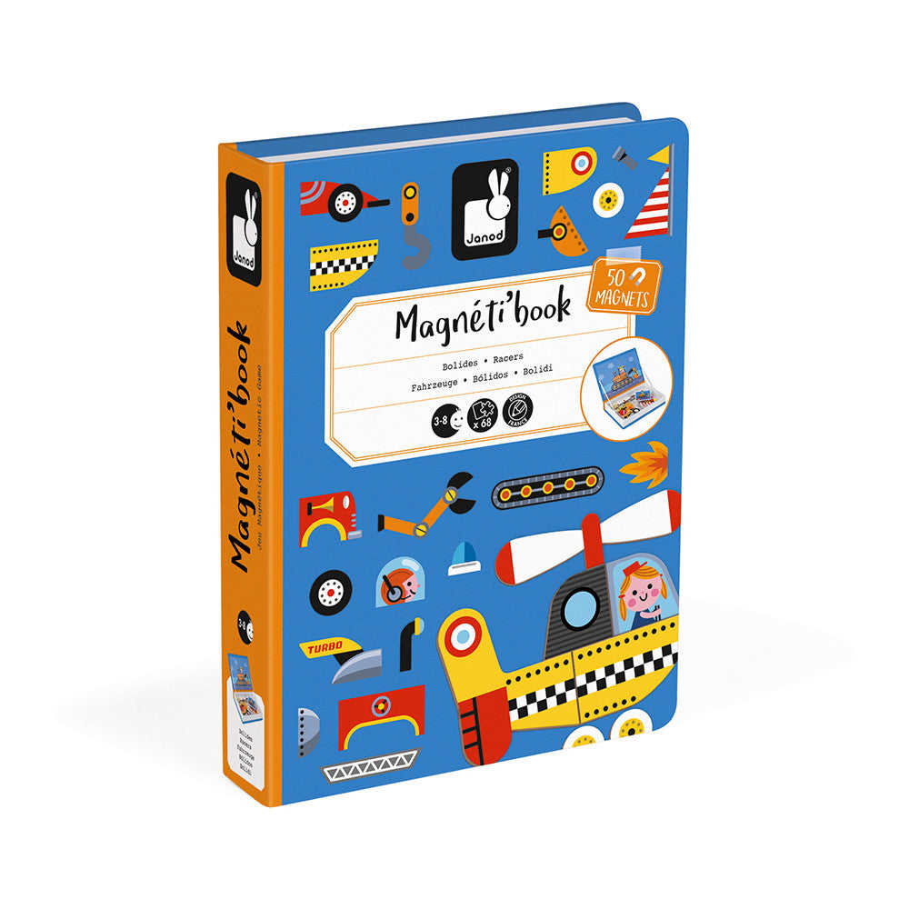 Racers Magnétibook - Magnetic Vehicle Creation Set for Kids