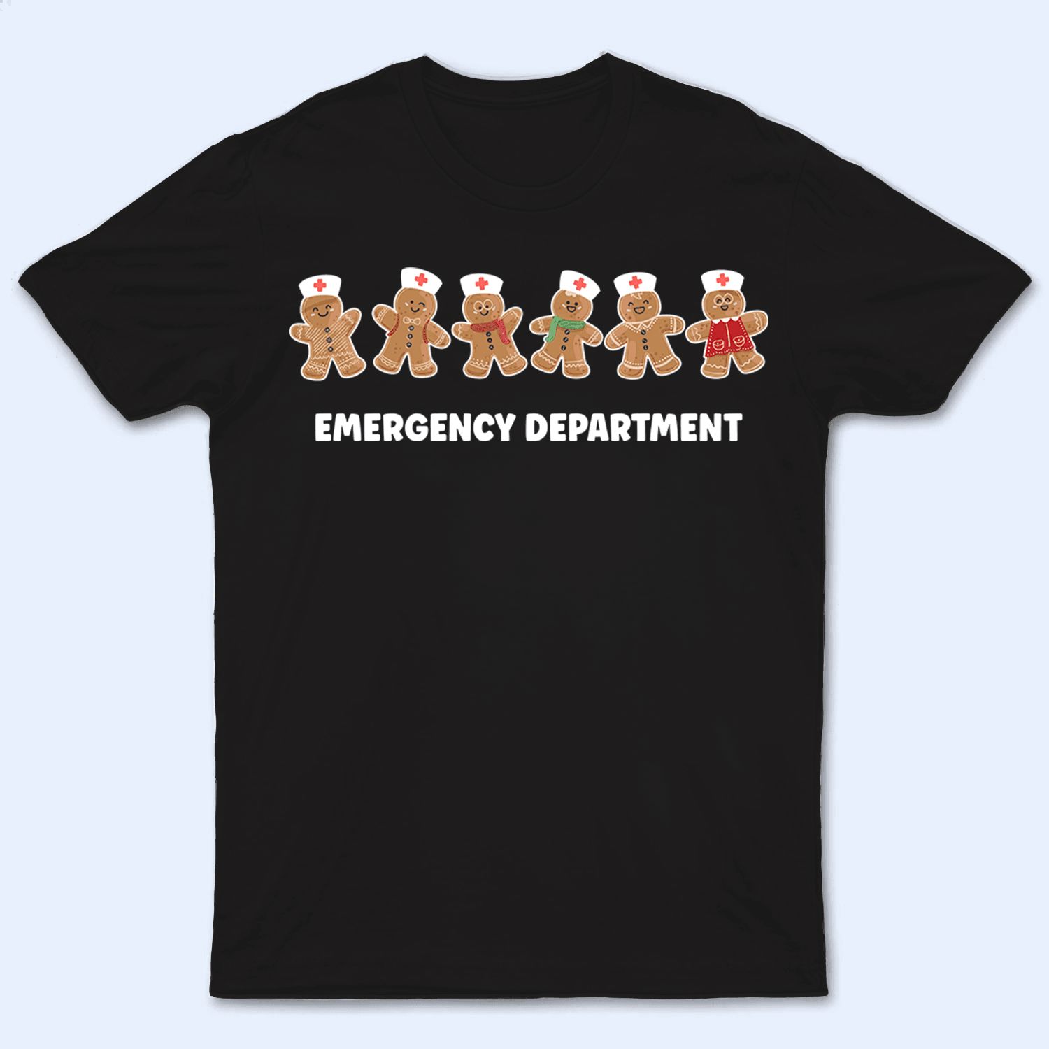 Gingerbread Nurse Squad - Personalized Custom T-Shirt for Healthcare Professionals