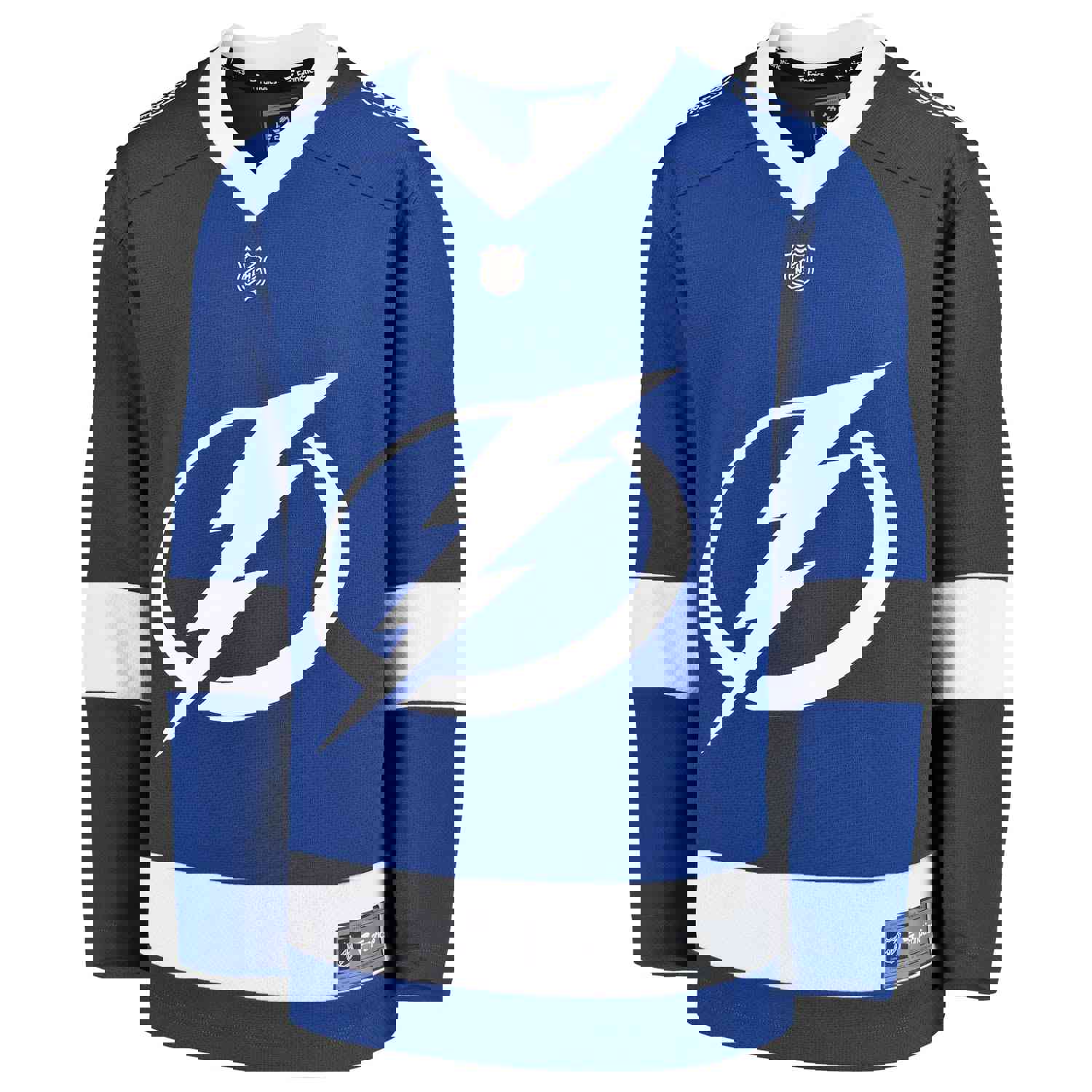 Tampa Bay Lightning Fanatics Branded Youth Home Replica Blank Jersey - Blue