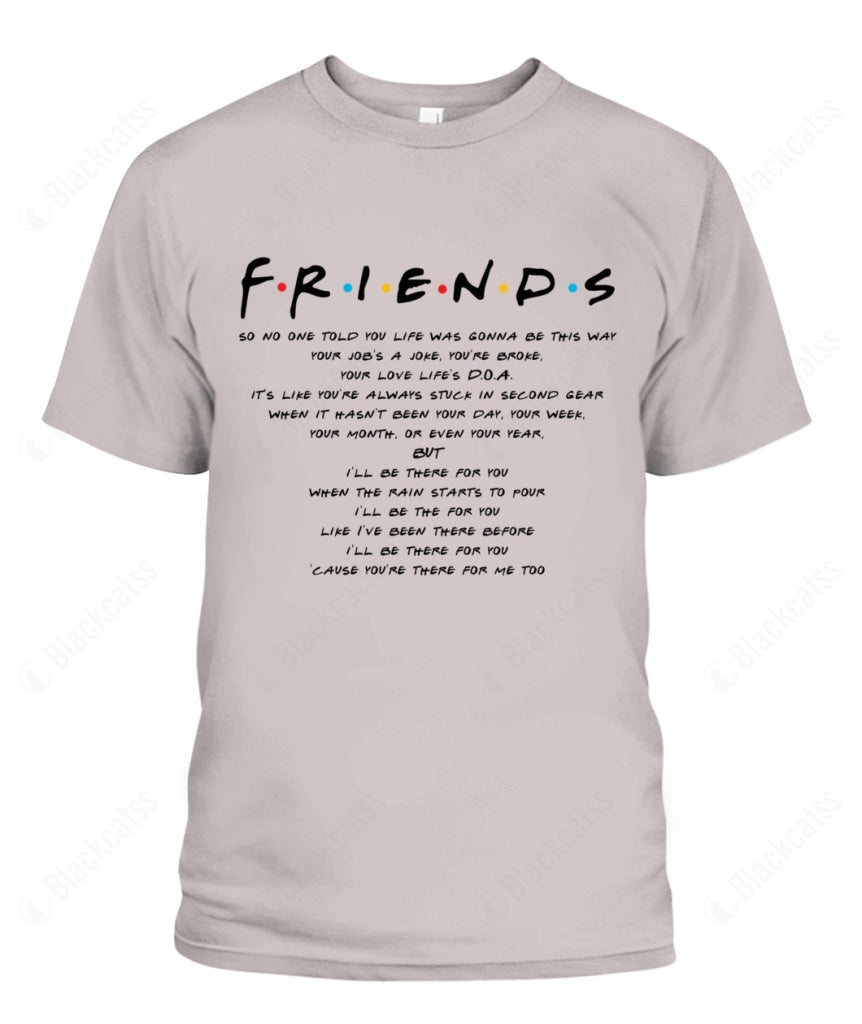 Friends Intro Song Lyrics Custom Graphic Apparel