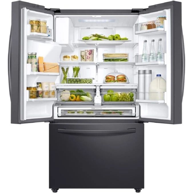 New in Box 28-cu ft French Door Refrigerator with Ice Maker (Fingerprint Resistant Black Stainless Steel) ENERGY STAR
