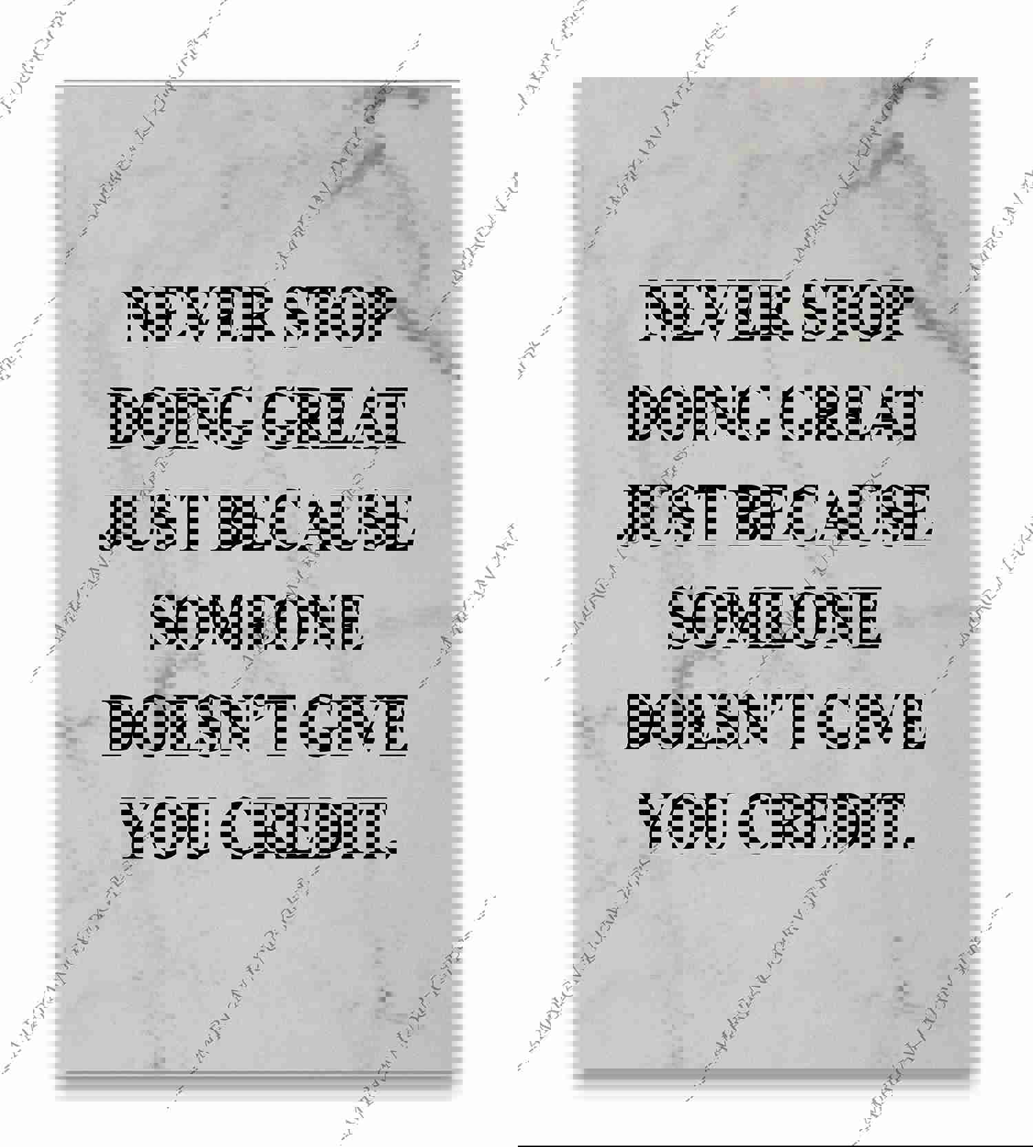 Never Stop Doing Great Motivational Wall Art Sign - 8 x 10 Modern Typographic Poster Print