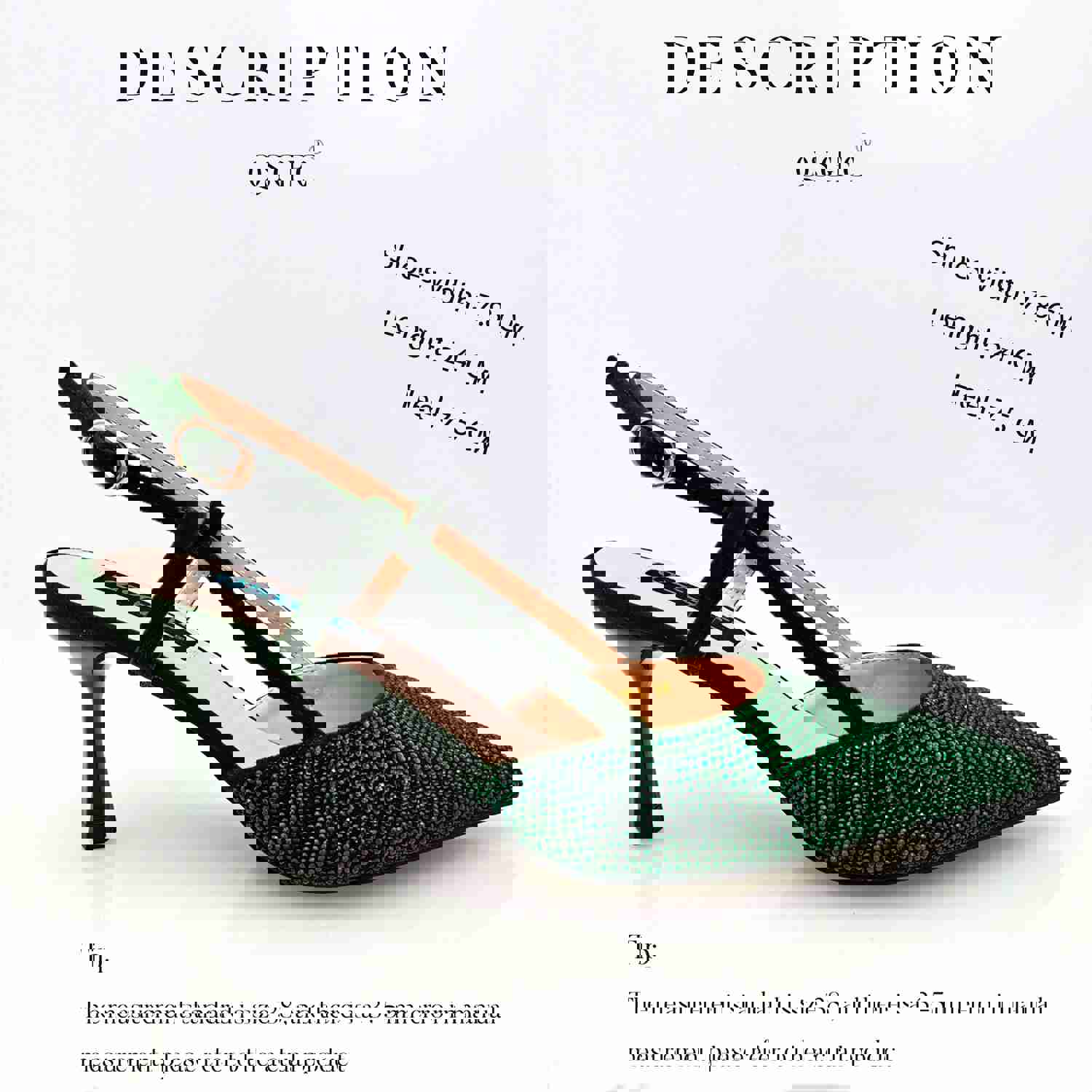 QSGFC 2023 Italian Design Fashion Shoulder Bag with High Heels