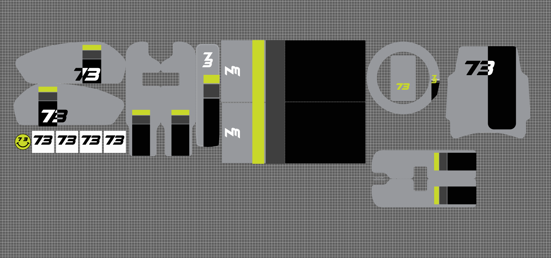 C1X Style Replica Decal Kit for Super 73 RX