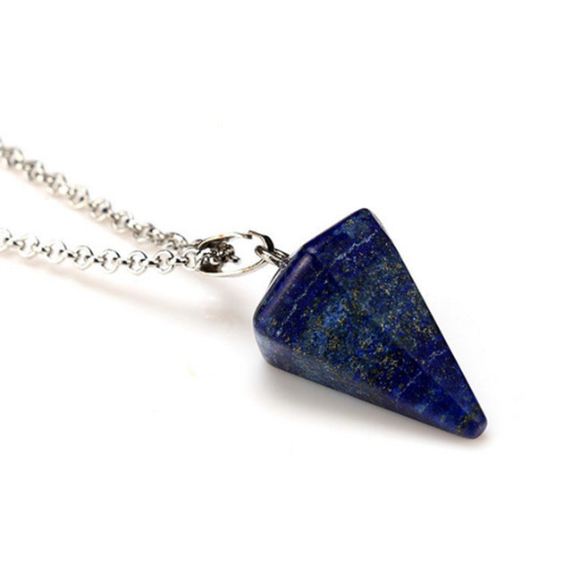 New Natural Stone Quartz Pendant Chain Necklace for Women - Vintage Fashion Jewelry