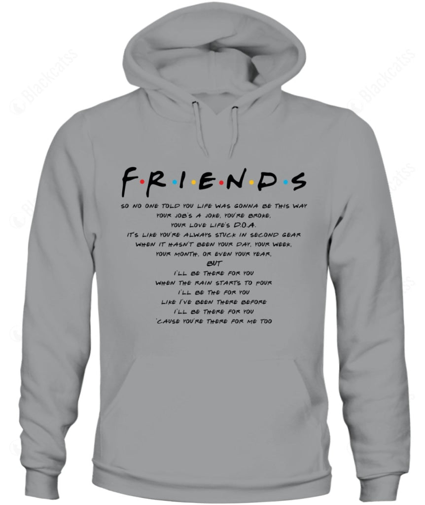 Friends Intro Song Lyrics Custom Graphic Apparel