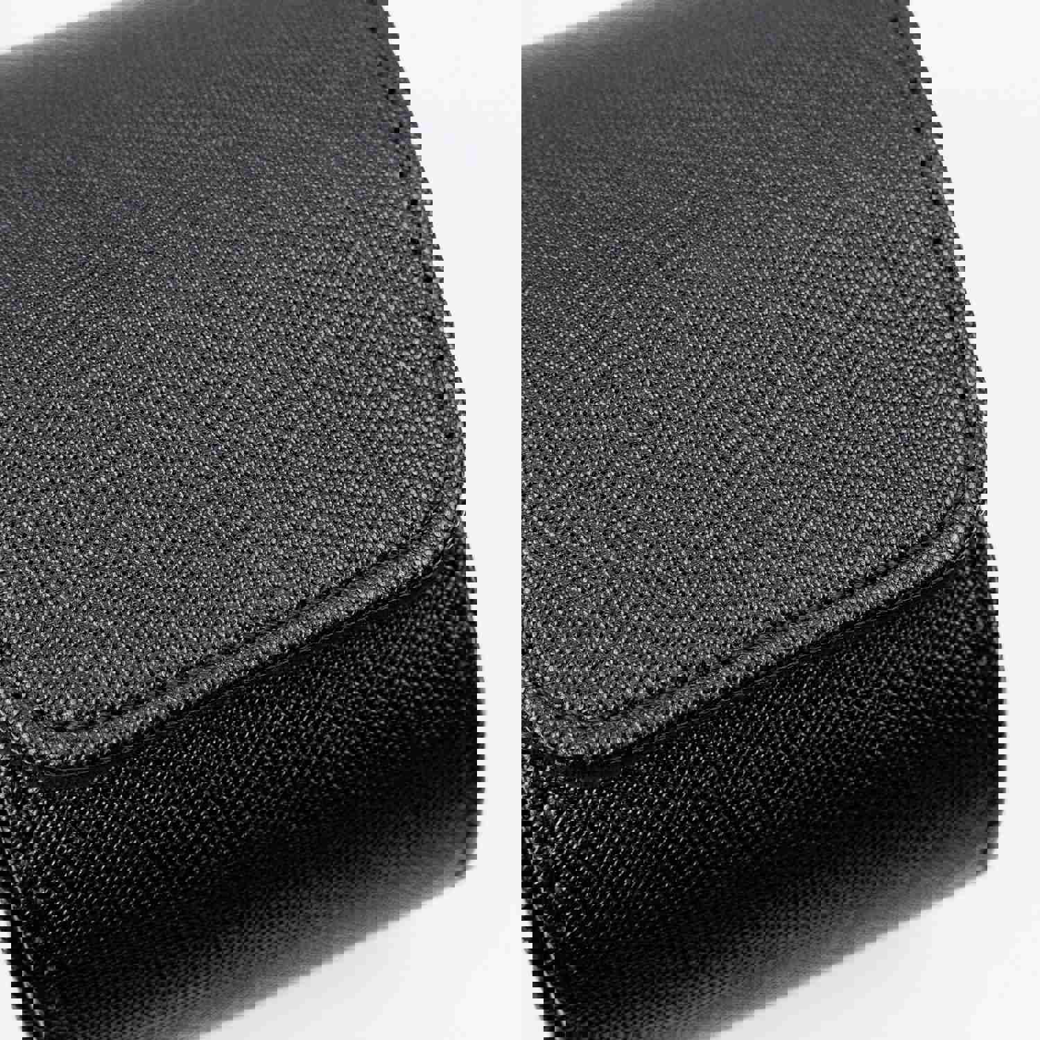 Saffiano Leather Watch Case in Black (2 Slots) - Premium Travel Storage