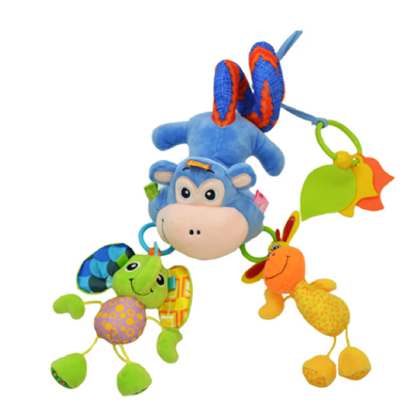 Sozzy Plush Baby Toy Hanging Monkey for Crib or Stroller