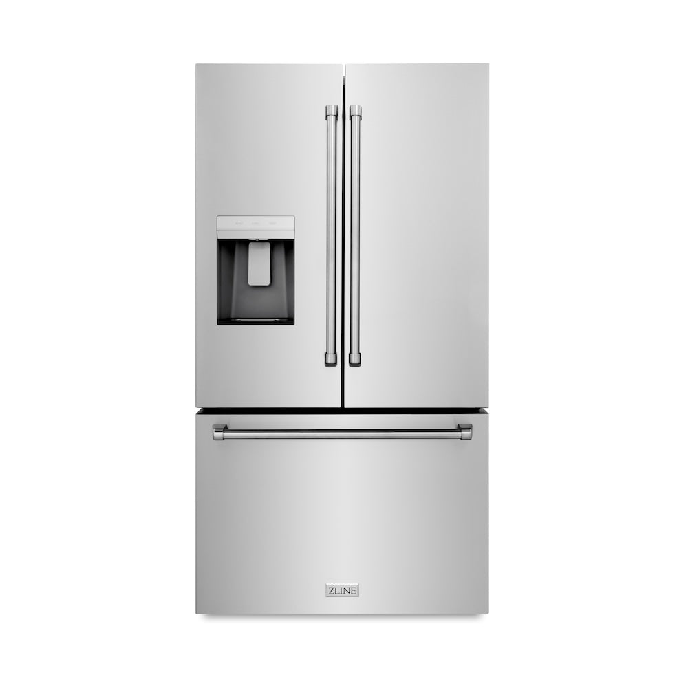 ZLINE 36 in. French Door Refrigerator with Dual Ice Maker and External Water Dispenser