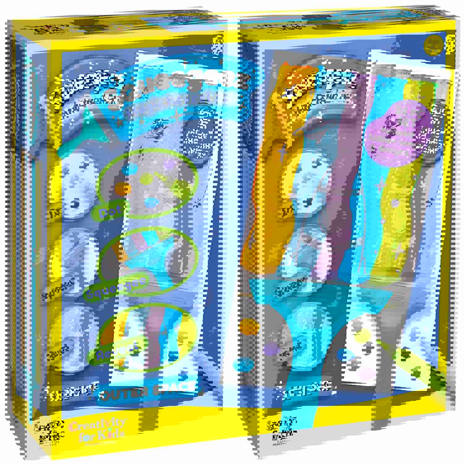 Squeegeez Magic Reveal Art Outer Space - Creative Painting Kit for Kids