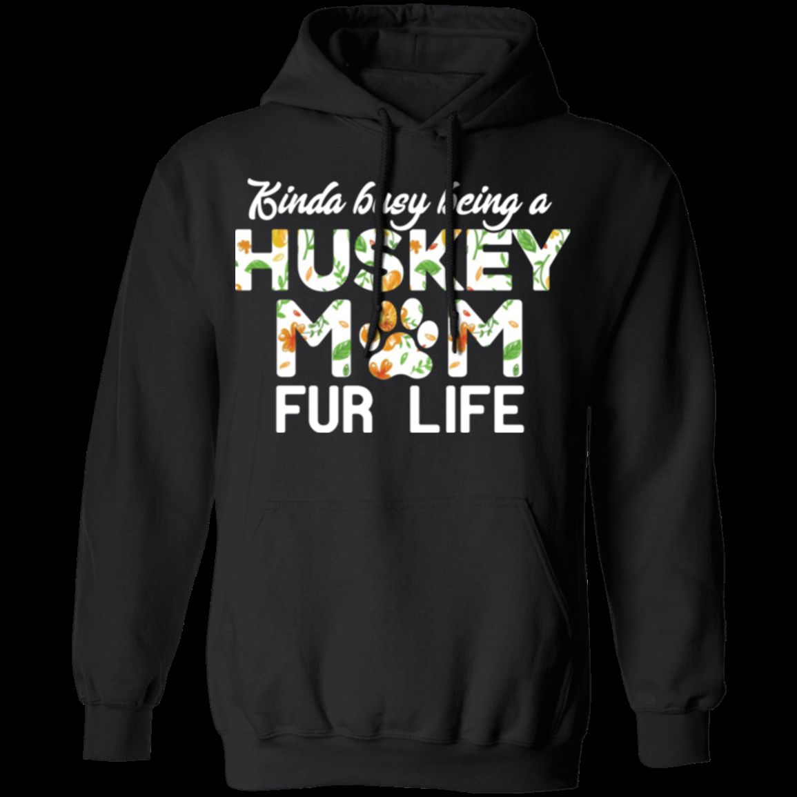 HUSKY MOM FUR LIFE LADIES Pullover Hoodie 8 oz