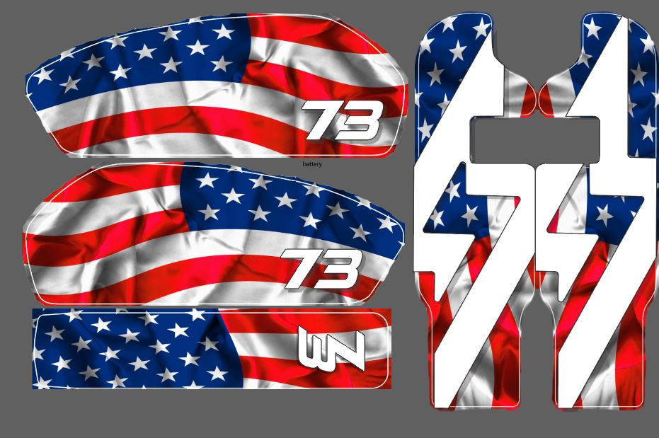 MERICA Decal Kit for Super 73 RX / R / S2 Adventure - American Flag Design
