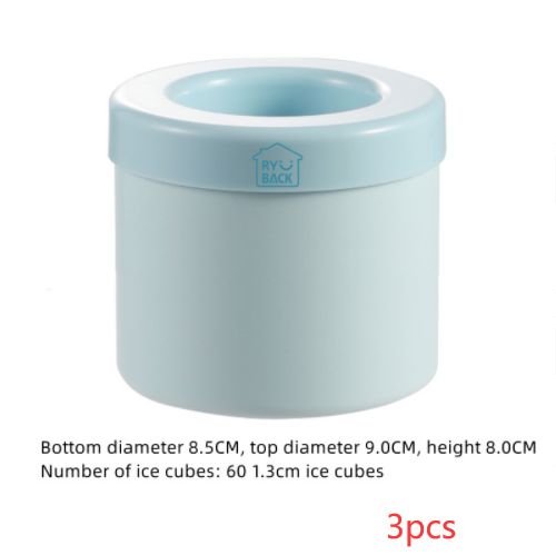 Portable 2 In 1 Ice Bucket Mold With Lid - Space Saving Cube Maker for Kitchen, Party & Barware