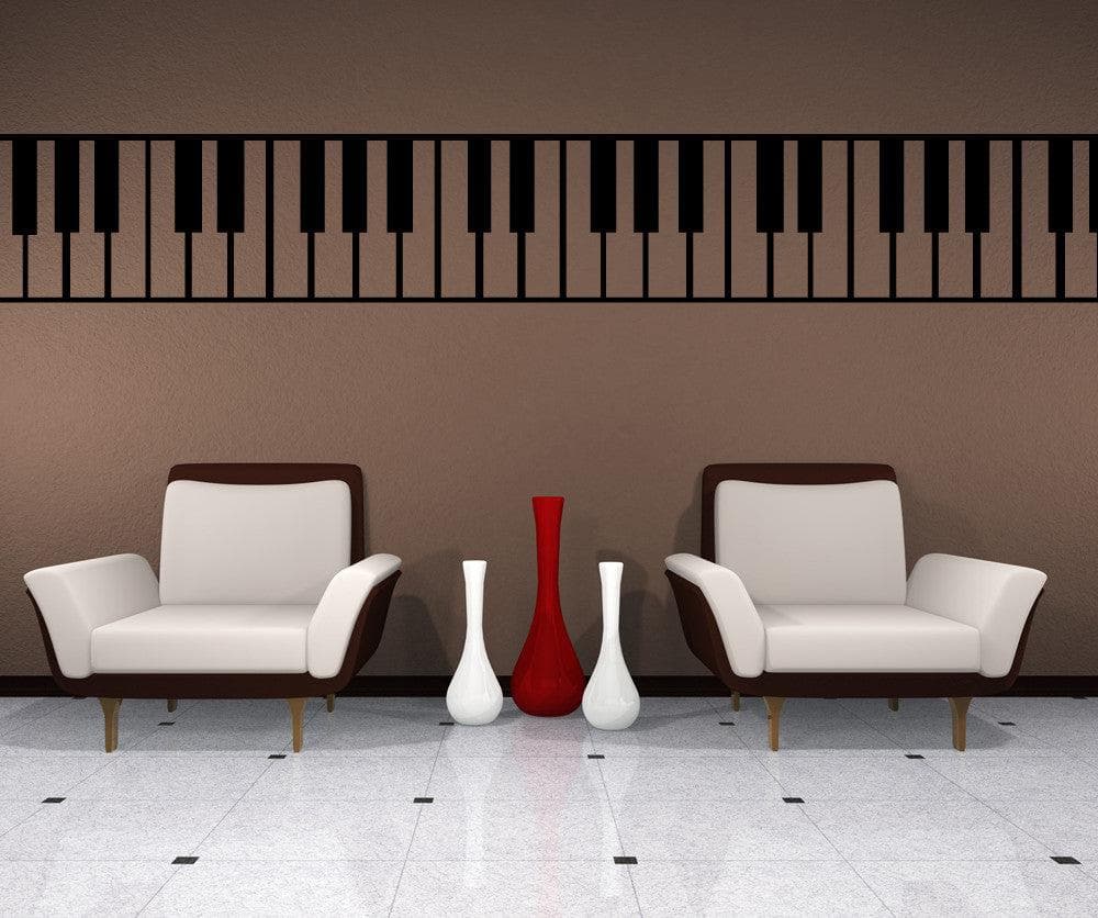 Piano Keys Die-Cut Wall Decal Sticker - Musical Instrument Decor