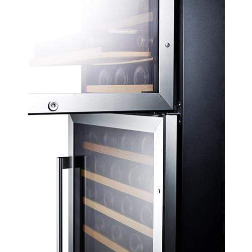 Summit Dual Zone Wine Cellar - SWC1875BCSS for 118 Bottles