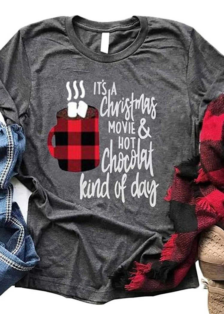 Fashion Christmas Letter Printing Short Sleeve Round Neck T-Shirt for Women